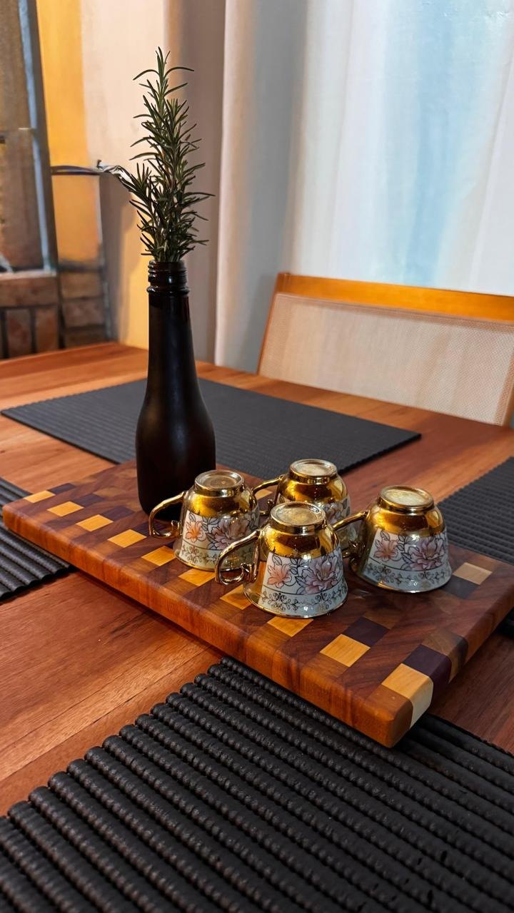 Tábua End Grain Artesanal em Madeira